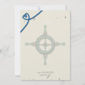 航海のビーチブルーハートノット日付の保存 セーブザデート (裏面)