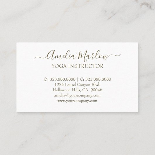 航海のビーチミニマル金ゴールドリングや輪 名刺 (裏面)