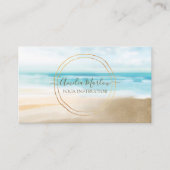 航海のビーチミニマル金ゴールドリングや輪 名刺 (正面)