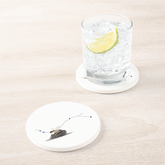 航海のビーチユニークエレガントミニマル沿岸 コースター (側面)