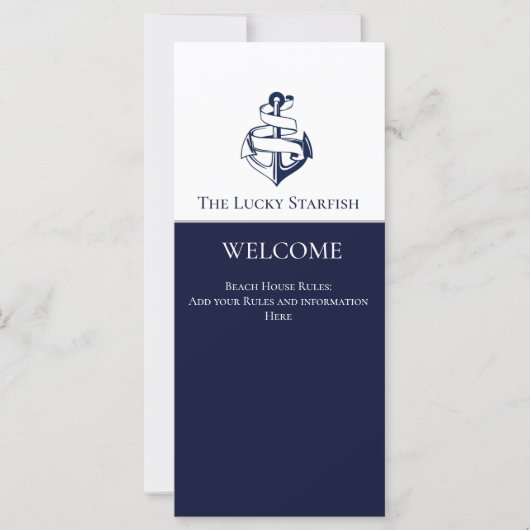 航海のビーチレンタル規則リスト (正面)