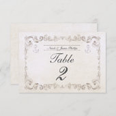 航海のビーチヴィンテージ結婚式テーブル番号カード 招待状 (正面/裏面)