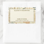 航海のビーチ作家署名蔵書票 長方形シール (バッグ)