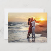 航海のビーチ写真の保存日付 案内状 (裏面)