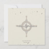 航海のビーチ砂ハートノット日付の保存 セーブザデート (裏面)