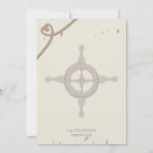 航海のビーチ砂ハートノット日付の保存 セーブザデート (裏面)