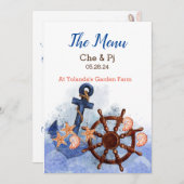 航海のビーチ結婚式カスタマイズ メニュー (正面/裏面)