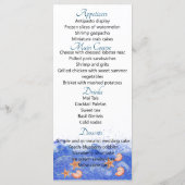 航海のビーチ結婚式テーマメニュー メニュー (裏面)