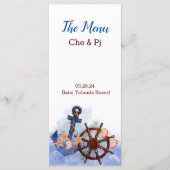 航海のビーチ結婚式テーマメニュー メニュー (正面)