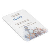 航海のビーチ結婚式テーマ招待状 マグネット (右側)