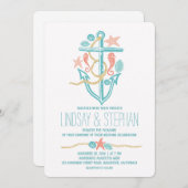 航海のビーチ結婚式招待状 招待状 (正面/裏面)