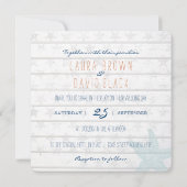 航海のビーチ結婚式 招待状 (裏面)