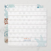 航海のビーチ結婚式 招待状 (正面/裏面)