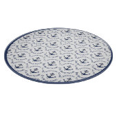 航海のファミリーボートネームネイビーいかり カッティングボード (角)