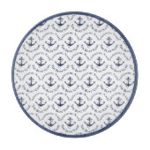 航海のファミリーボートネームネイビーいかり カッティングボード (正面)