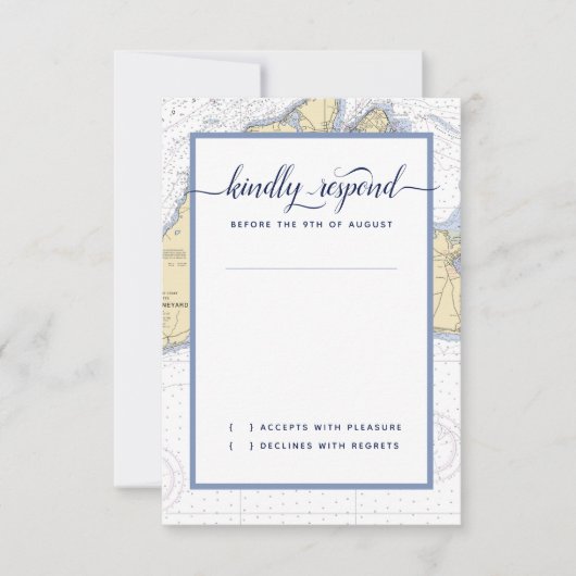 航海のフォーマル結婚マルタのブドウ畑 出欠カード (正面)