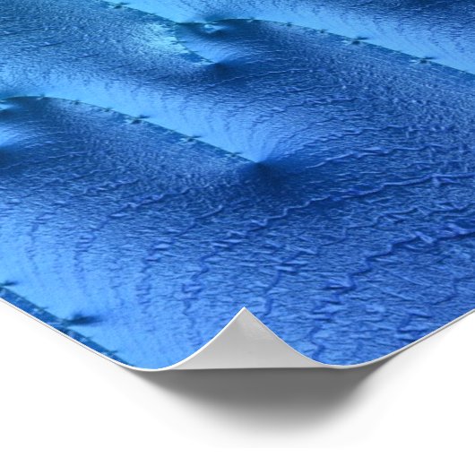 航海のフラクタル波アートビーチハウスウォール ポスター (角)