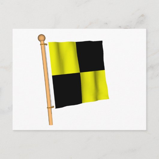 航海のフラグ'L' ポストカード (正面)