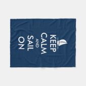 航海のフリースブランケットの平静そして帆を保って下さい フリースブランケット (正面(横))