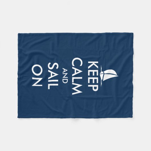 航海のフリースブランケットの平静そして帆を保って下さい フリースブランケット (正面(横))