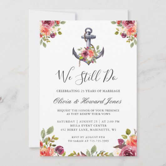 航海のフローラいかり我々はまだ誓の更新を行う 招待状 (正面)