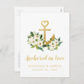 航海のフローラいかり日付はがきを保存 シーズンポストカード (正面/裏面)