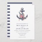 航海のフローラいかり結婚式招待状 招待状 (正面/裏面)