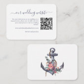 航海のフローラいかりRSVP詳細QRコード エンクロージャーカード (正面/裏面)