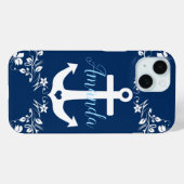航海のフローラといかり Case-Mate iPhoneケース (裏面 (横))