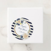 航海のフローラエレガント海軍および金ゴールドパーソナライズされた フェイバータグ (インサイチュ)