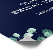 航海のフローラ |ブライダルシャワーウェルカムサイン ポスター (角)