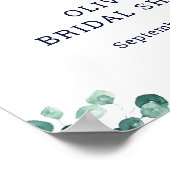 航海のフローラ |ブライダルシャワーウェルカムサイン ポスター (角)