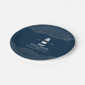 航海のブパーソナライズされたルーライトハウスボート名 ペーパープレート (アングル)