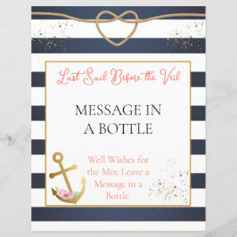 航海のブライダルシャワーのボトル記号