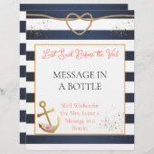 航海のブライダルシャワーのボトル記号 (正面/裏面)