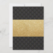 航海のブライダルシャワーゴールデンいかりブラック&金ゴールド 招待状 (裏面)