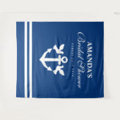 航海のブライダルシャワーパーティー写真ブース背景 タペストリー (正面(横))