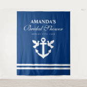航海のブライダルシャワーパーティー写真ブース背景 タペストリー (正面)