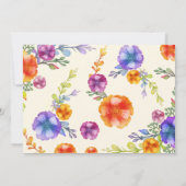 航海のブライダルシャワーブルーいかりフローラ 招待状 (裏面)