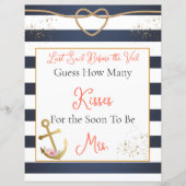 航海のブライダルシャワー数のキス (正面)