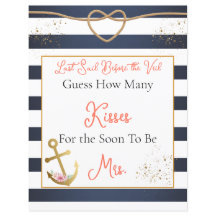 航海のブライダルシャワー数のキス