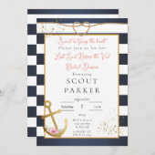 航海のブライダルシャワー 招待状 (正面/裏面)