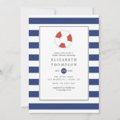 航海のブライダルシャワー 招待状 (正面)