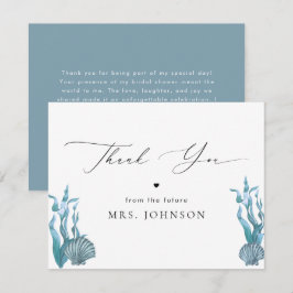 航海のブルー シェル 感謝カード