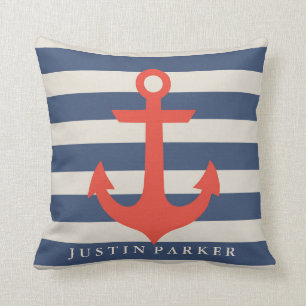 航海のベビーパーソナライズされた子供部屋枕 クッション
