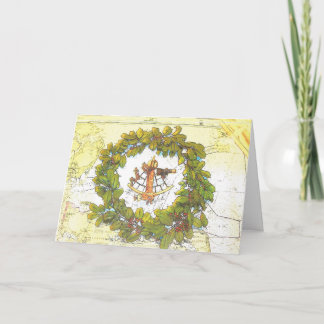 航海のホリデーグリーティングカード カード