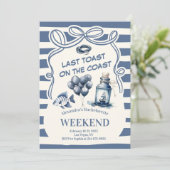 航海のボトルと風船沿岸バチェロレッテ 招待状 (スタンド正面)