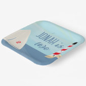 航海のボート，灯台，青い誕生日 ペーパープレート (傾斜あり)