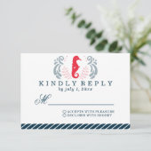 航海のモダン結婚の 出欠カード (スタンド正面)