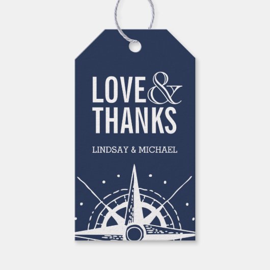 航海のモダン結婚式の引き出物 ギフトタグ (正面)